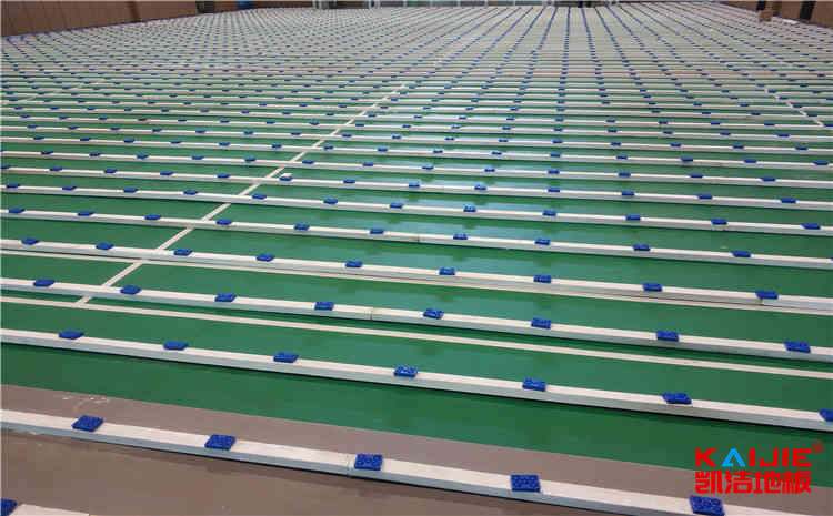 24厚籃球場地木地板雙層龍骨結構