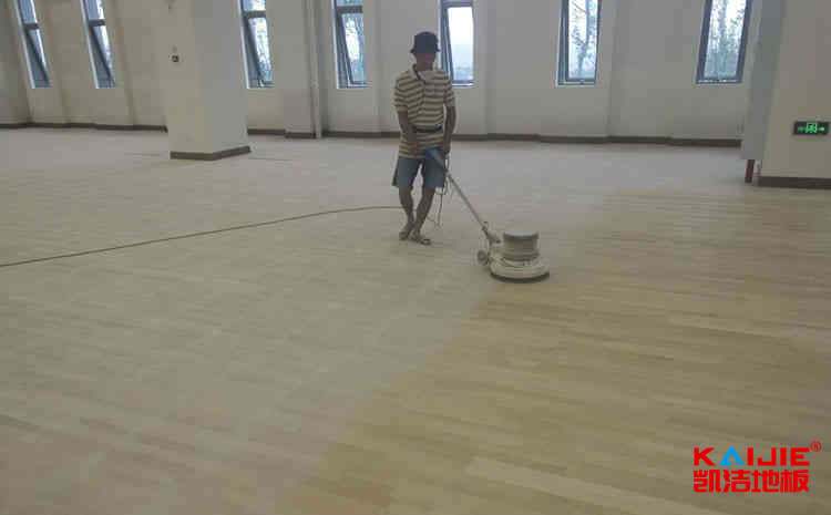 橡膠木NBA籃球場木地板單層龍骨結構