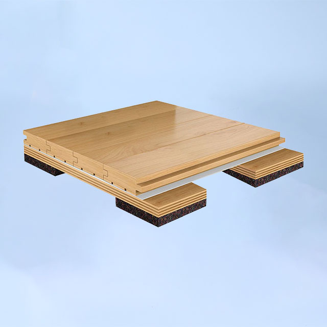 實木運動地板板式龍骨結(jié)構(gòu)